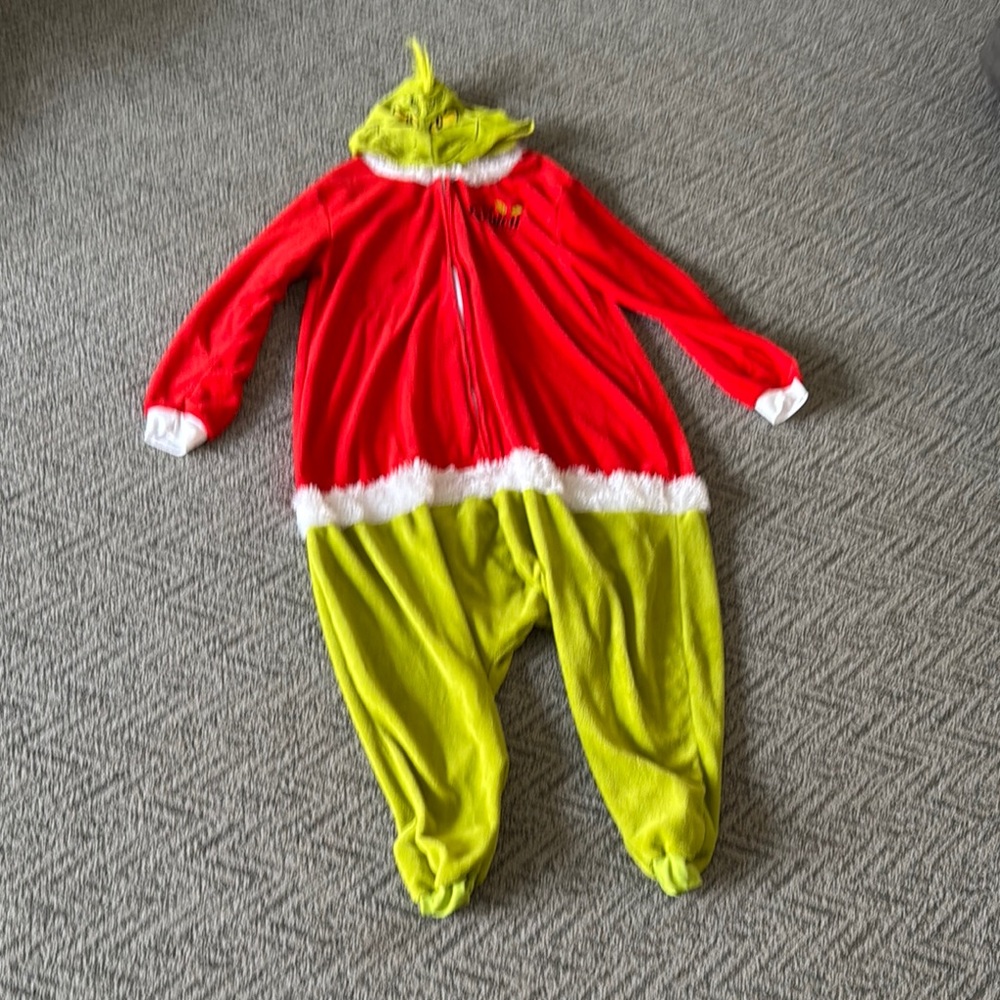 Red and Green Grinch Onesie